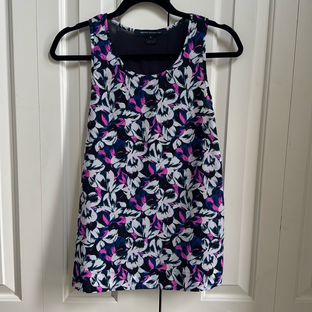 French Connection floral sleeveless blouse